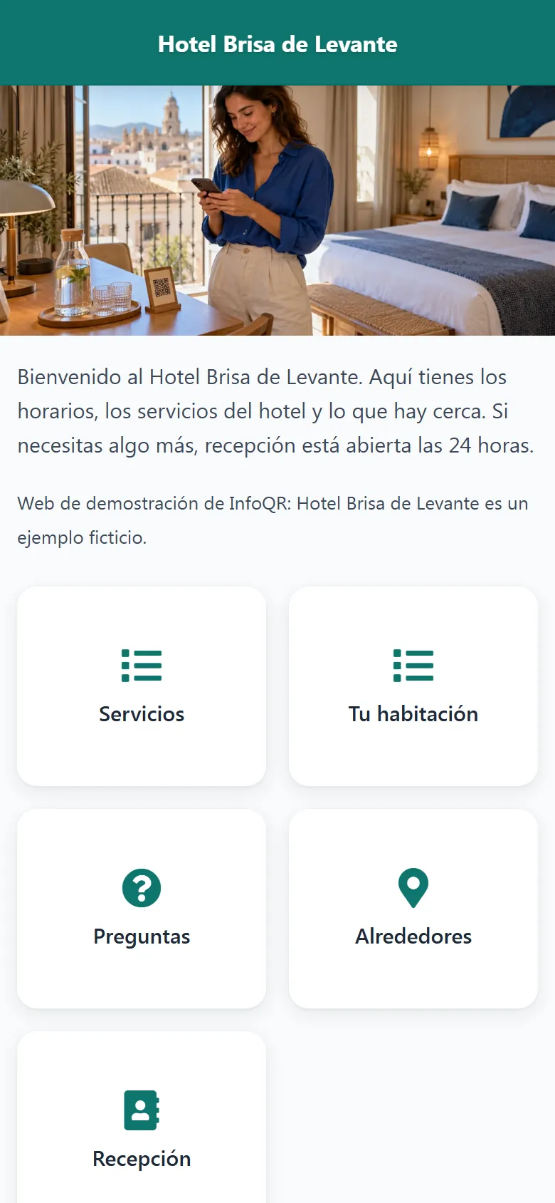 Captura de la portada de Hotel Brisa de Levante en el móvil